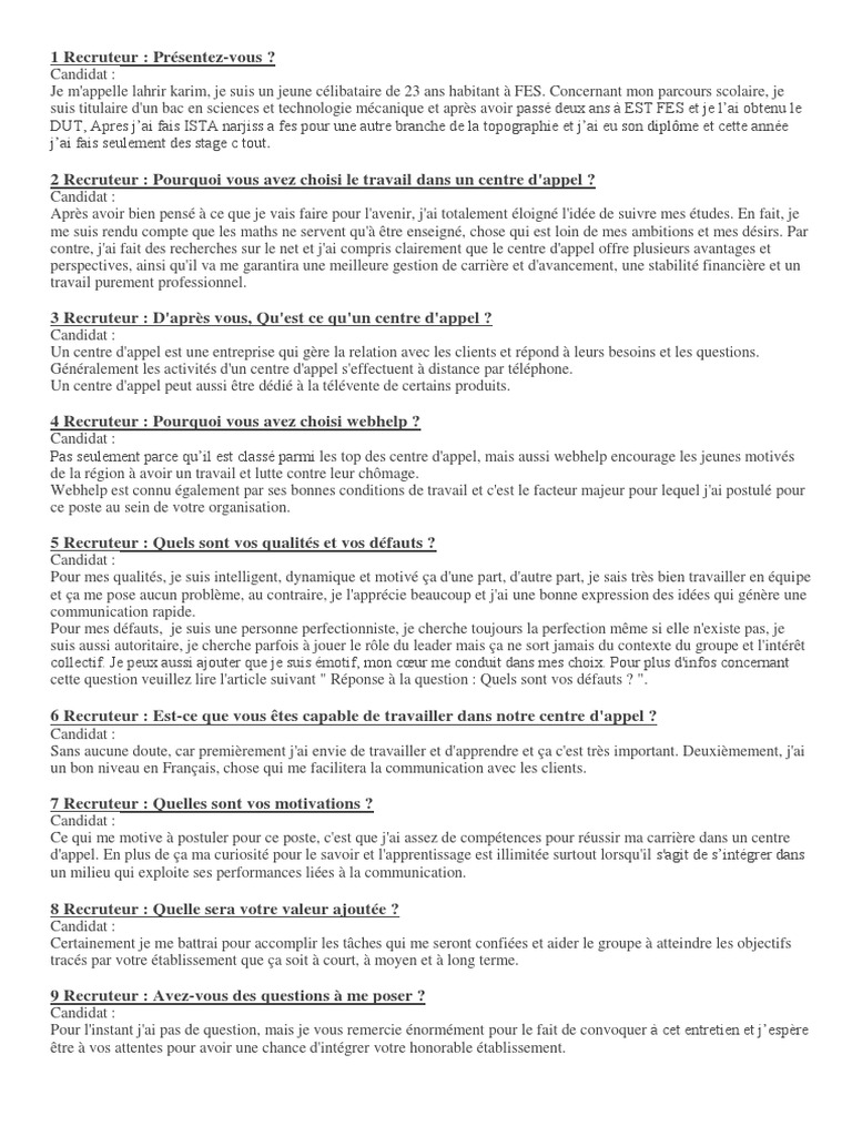 Recrute Ur Centre D Appel Agence Pour L Emploi