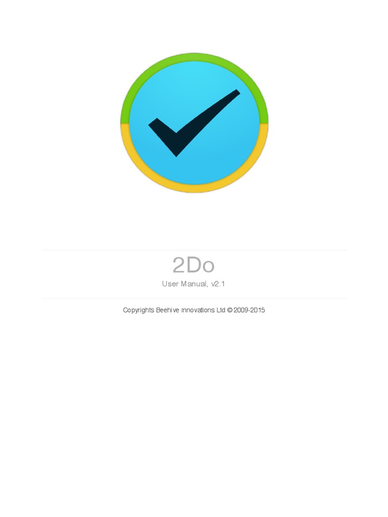 2do User Manual, v2.1 PDF | PDF | Computers