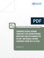 Combined Global Demand Forecasts For Antiretroviral Medicines and Hiv Diagnostics in Low-And Middle-Income Countries From 2015 To 2020