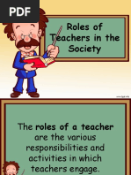 Roles Of Teachers In The Society | Pdf | Mentorship | Teachers