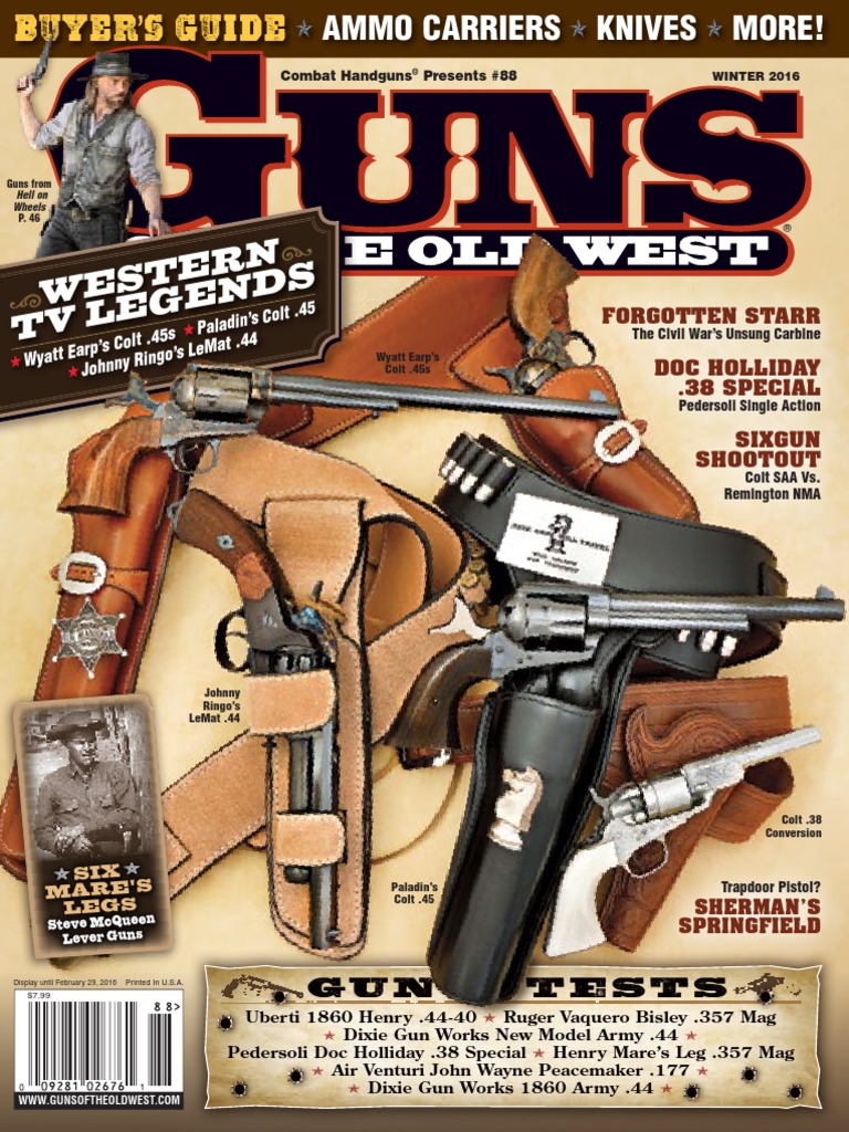 1961 Guns Quarterly Article on Steve McQueen's Prop Gun from “Wanted: Dead  or Alive”