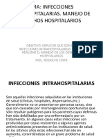 Clase Magistral 2. Infecciones Intrahospitalarias. Manejo de Los Desechos Hospitalarios