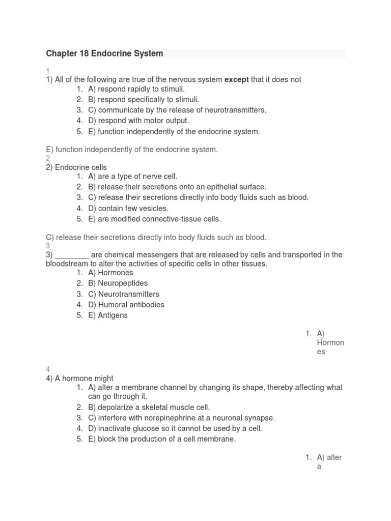 Chapter 18 Endocrine System Download Free Pdf Adrenal Gland Pancreas