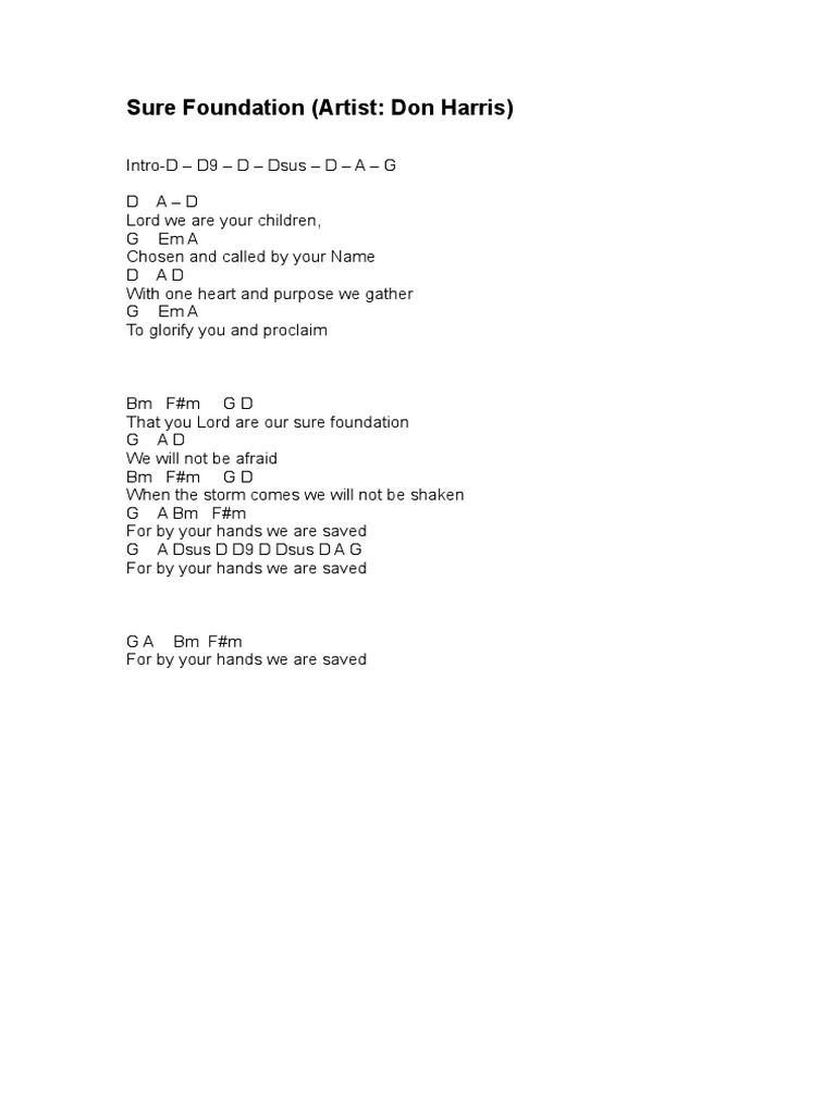 Sure Foundation CFC PDF