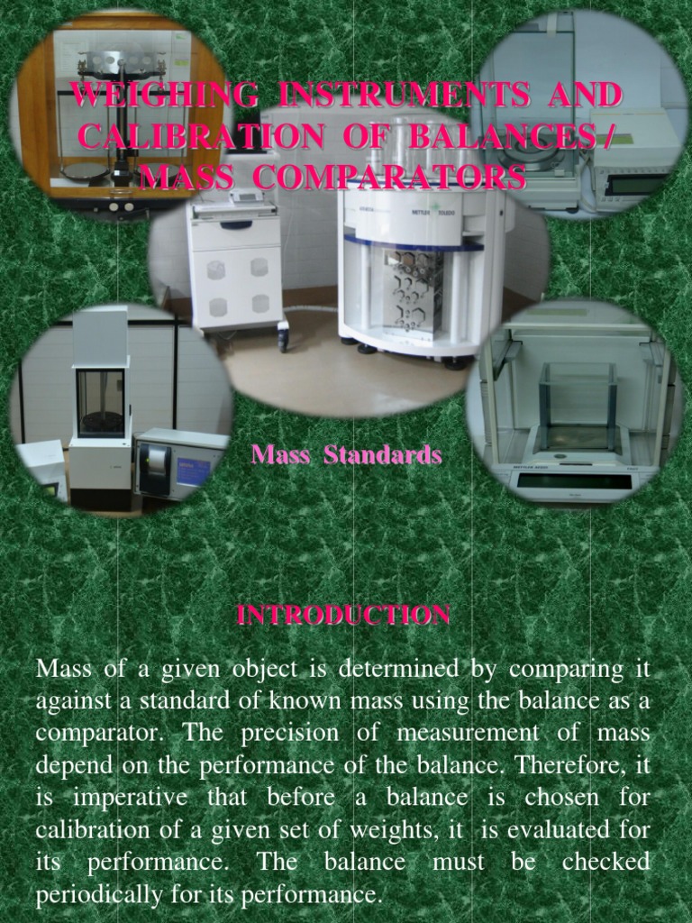 Weighing Instruments and Calibration Guide | PDF | Weighing Scale | Weight