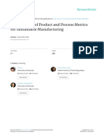 A Framework of Product and Process Metrics for Sustainable Manufacturing