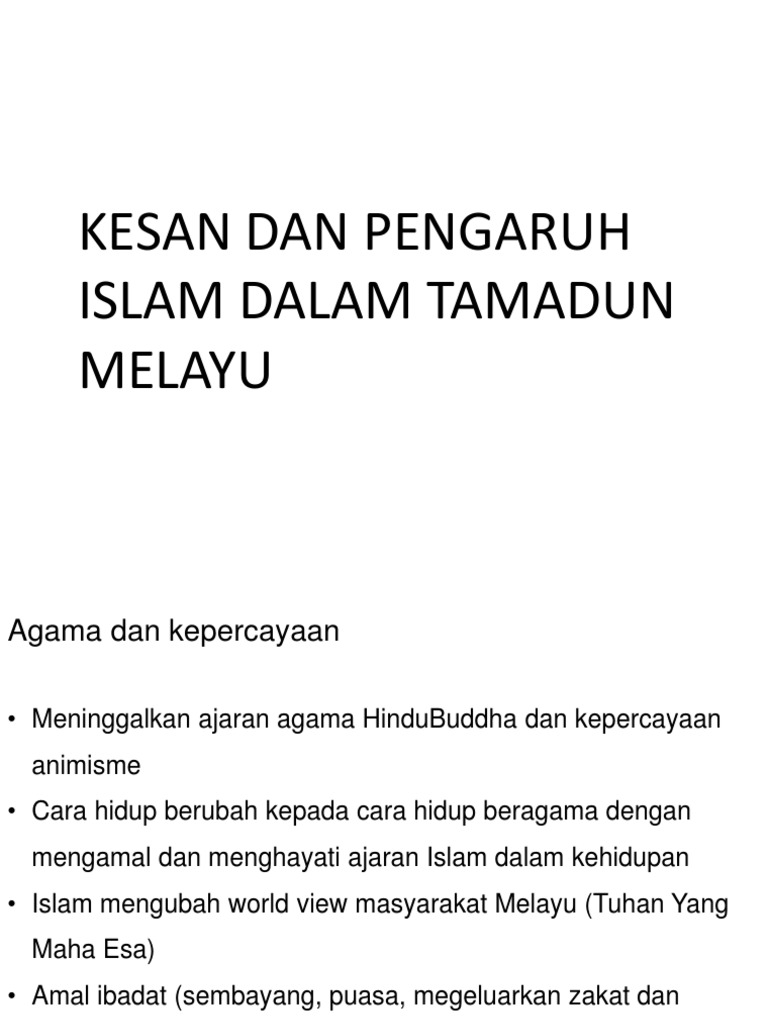 Ritual kehidupan Melayu yang terpengaruh oleh Islam