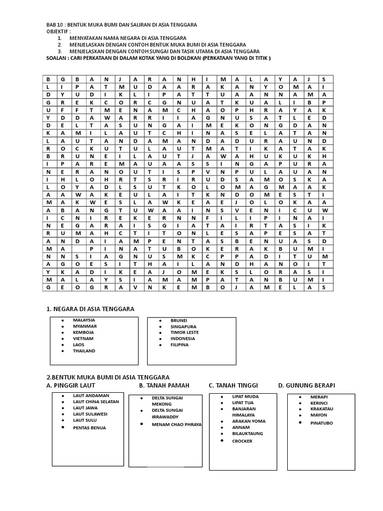 Bab 10 Bentuk Muka Bumi Dan Saliran Di Asia Tenggara  PDF