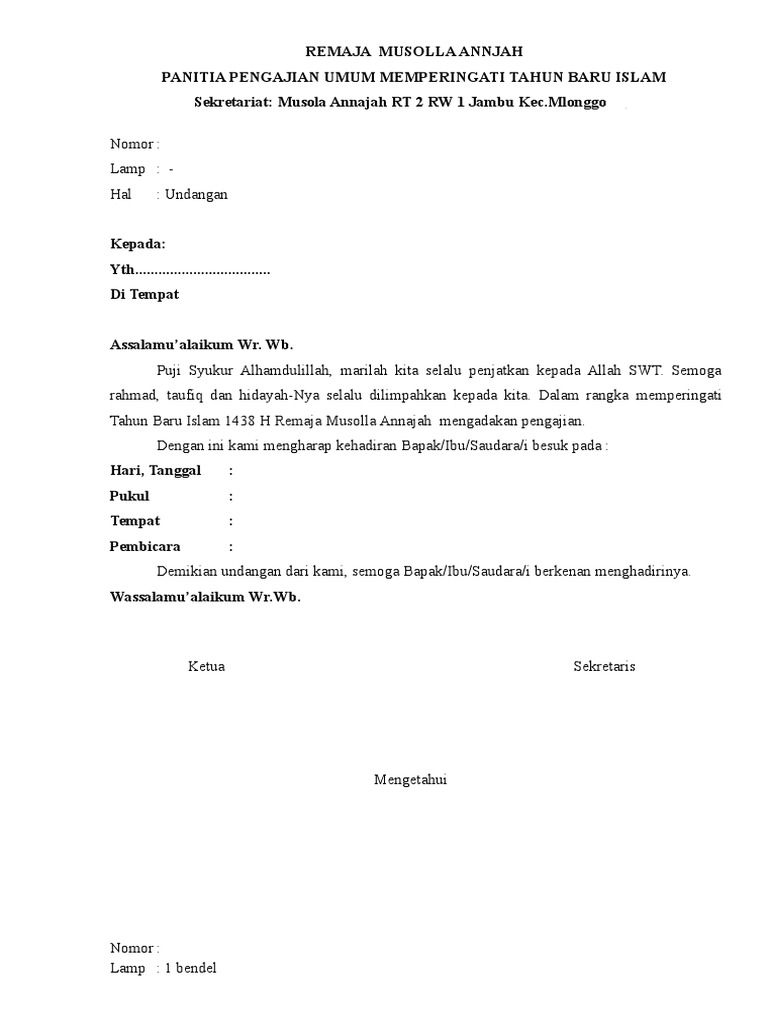 Proposal Pengajian Akbar