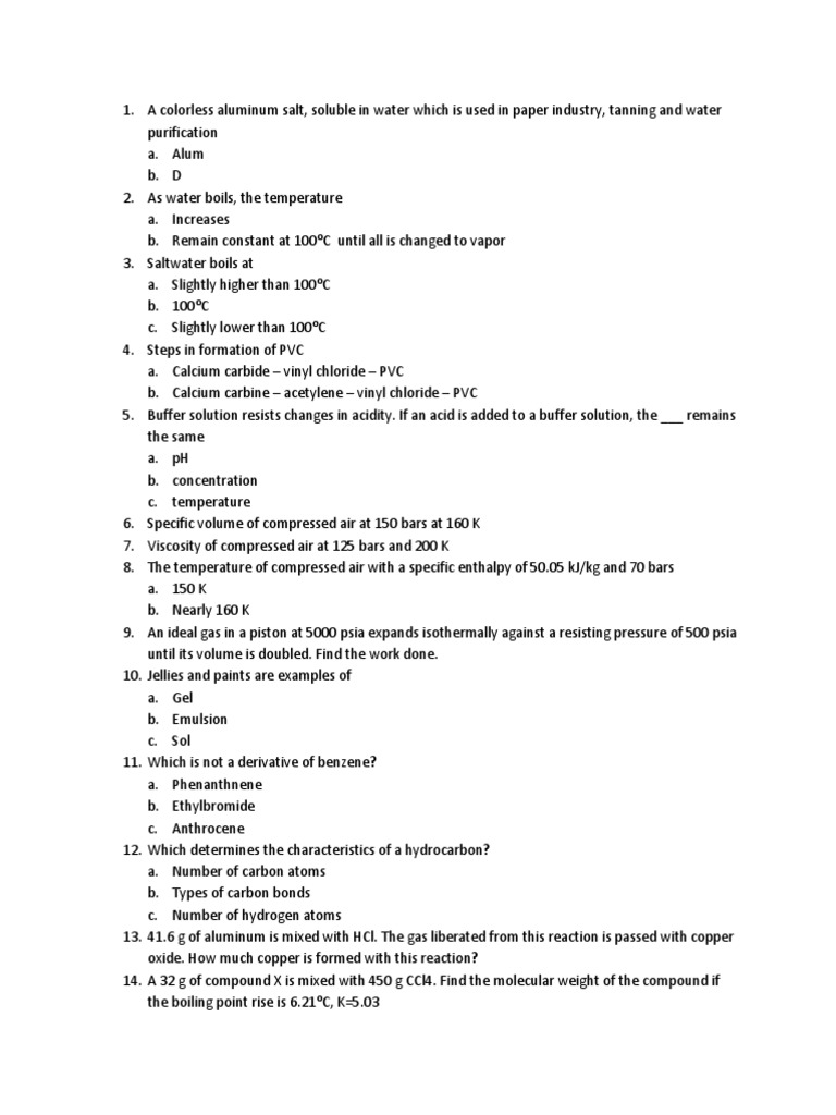 Chemical Engineering Day 1 PDF Solution Calcium