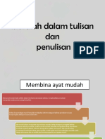 Masalah Dalam Tulisan Dan Penulisan