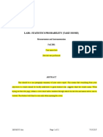 Lab1: Statistics/Probability (Take Home) : Measurements and Instrumentation Fall 2001