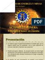 Actividad Minera l.m.p. Es. i. a. Ministerio de Energia y Minas