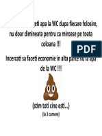 Va Rugam Sa Trageti Apa La WC Dupa Fiecare Folosire