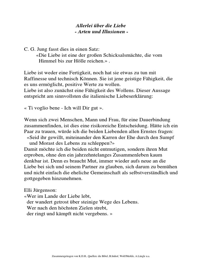 Arten Und Illusionen Der Liebe