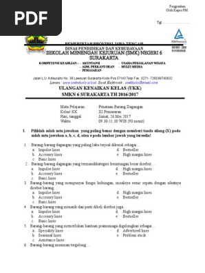 1 Soal Penataan Barang Dagangan