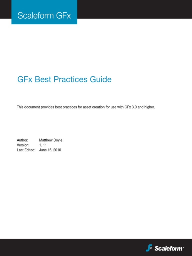 GFX 3.3 Best Practices PDF | PDF | Rendering (Computer Graphics ...