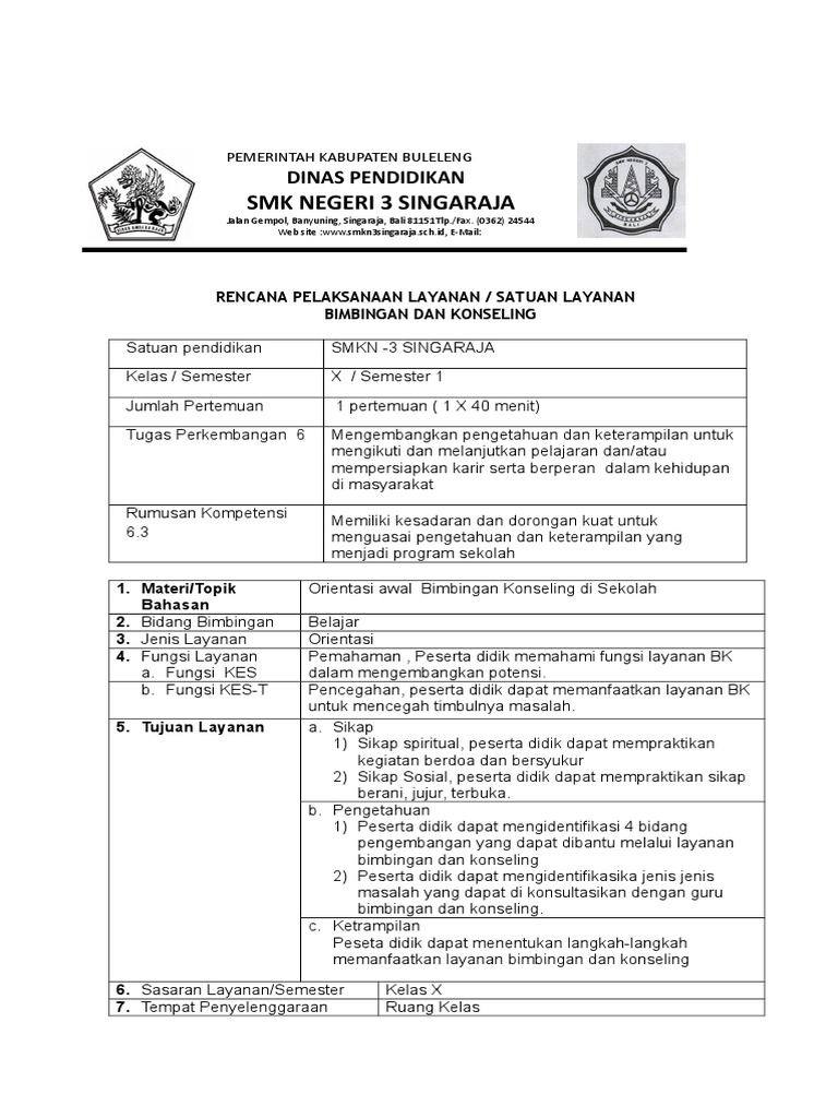 4 Rpl Orientasi Bimbningan Konseling