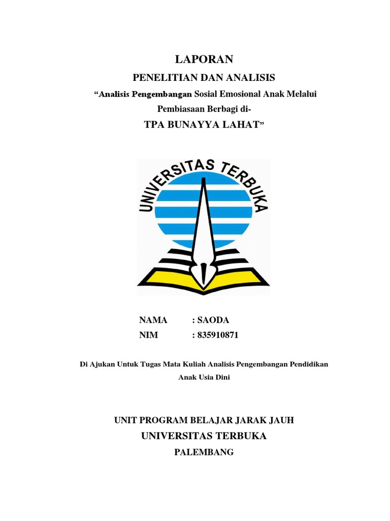 Laporan Penelitian Dan Analisis Tpa Ummi