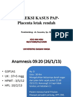 REFLEKSI KASUS PAP- PLASENTA LETAK RENDAH