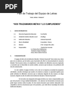 Plan de Tarbajo Equipo de Letras