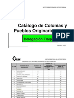 Catálogo de Colonias y Pueblos Originarios de Tlalpan (IEDF 2010)