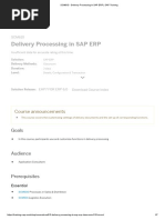 SCM610 - Delivery Processing in SAP ERP - SAP Training