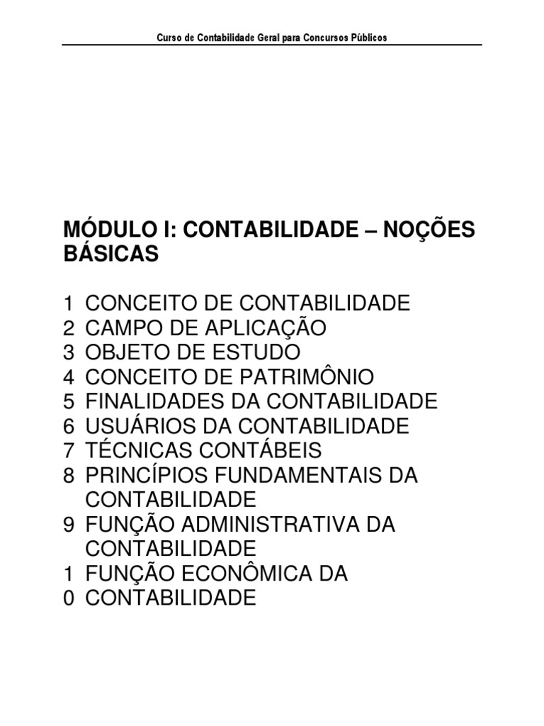 Apostila de Contabilidade | PDF