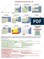 Calendario Escolar 2017 18 PDF