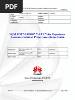 SQM EOT V200R007 Acceptance Guide (VoLTE Voice Experience Assurance Solution)