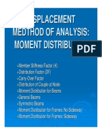 Displacement Medthod of Analysis: Moment Distribution