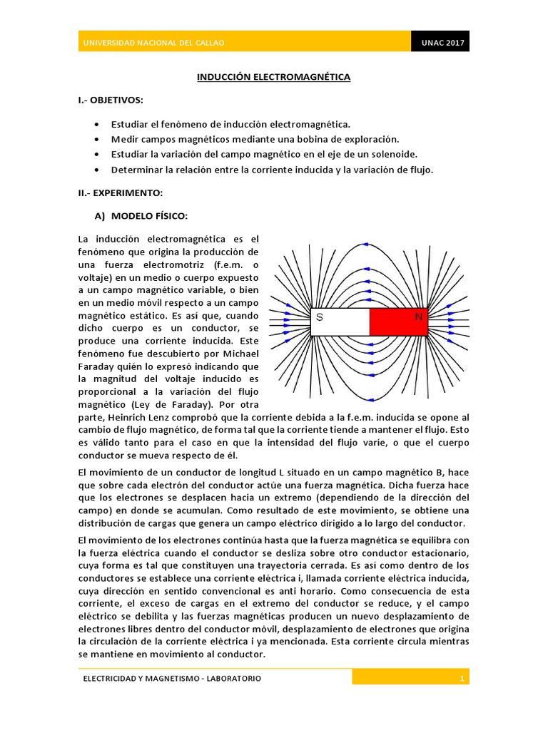 Inducción Electromagnética | PDF | Inductor | Corriente eléctrica