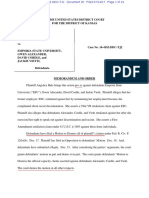 Order On Emporia State University (ESU) Motion To Dismiss Angelica Hale's First Amendment and Title VII Retaliation Claims 7/14/17