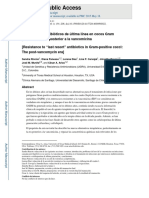 Resistencia a Antibióticos de Última Línea en Cocos Gram