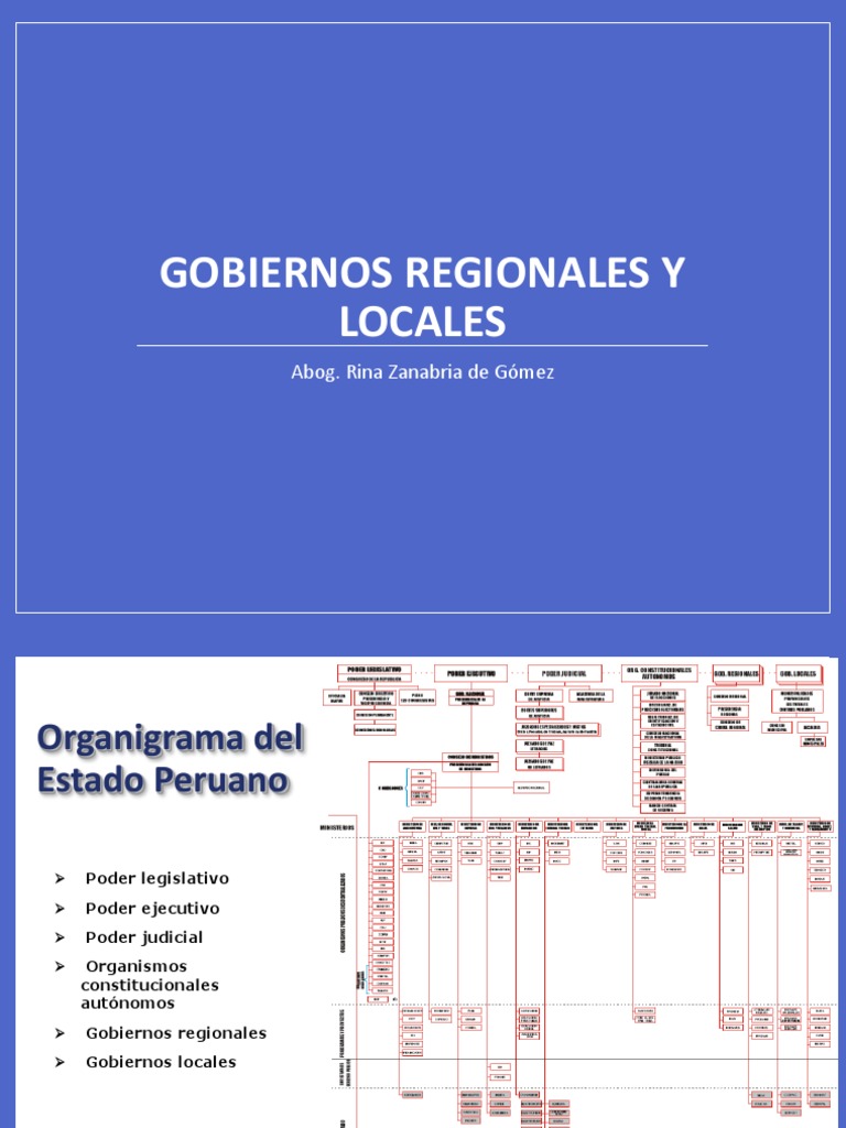 Estructura de Gobiernos Locales y Regionales | PDF | Gobierno local ...