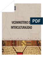Viceministerio de Interculturalidad PDF