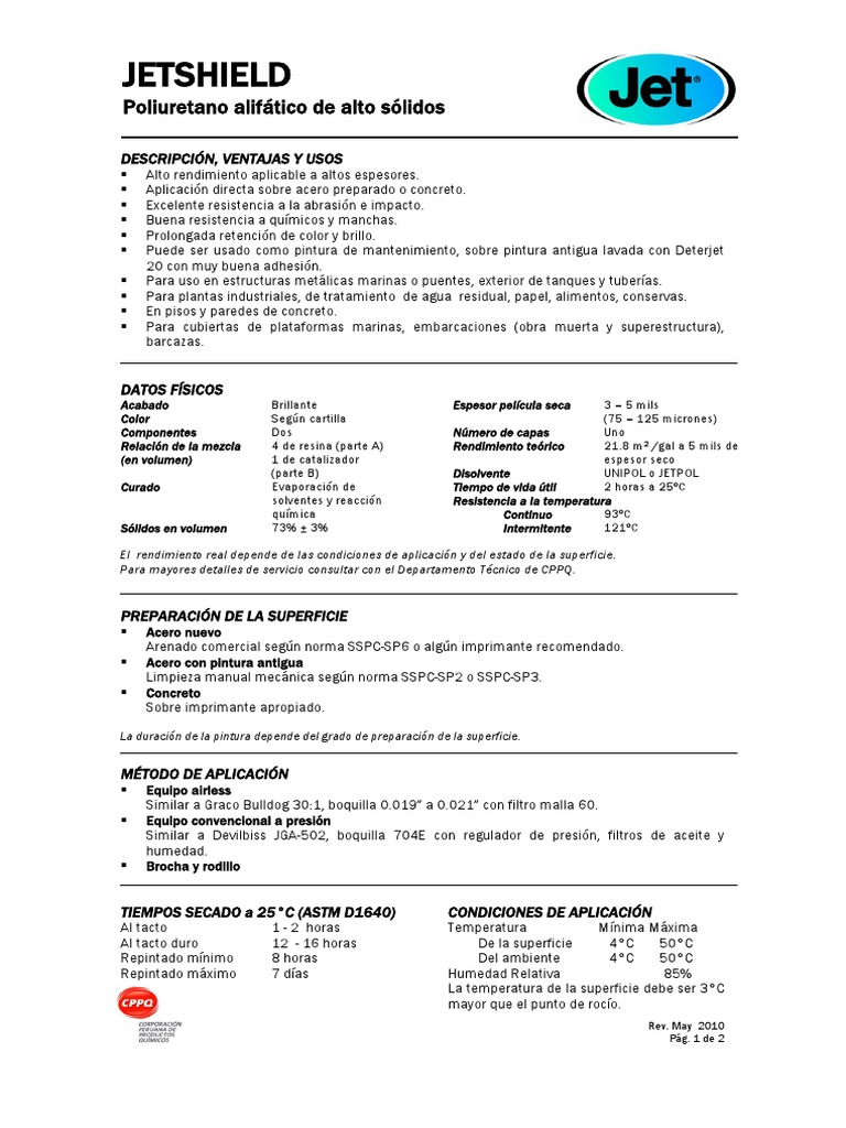 Jetshield PDF | PDF | Pintar | Hormigón