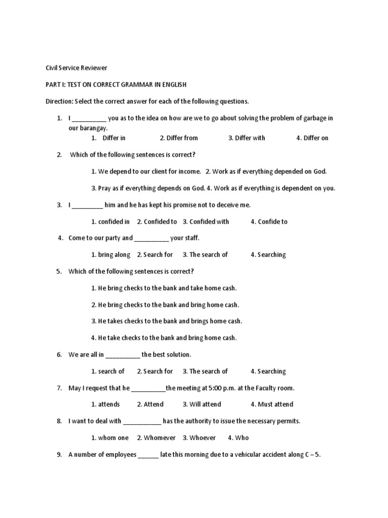 Civil Service Reviewer Free Download