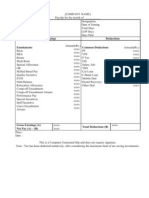 Payslip Format