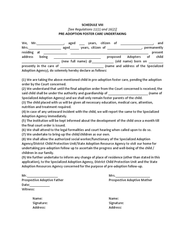 Pre-Adoption Foster Care | PDF | Foster Care | Adoption