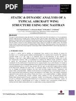 Static & Dynamic Analysis of Wing