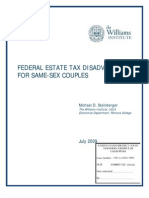 Federal Estate Tax Disadvantages For Same-Sex Couples: July 2009