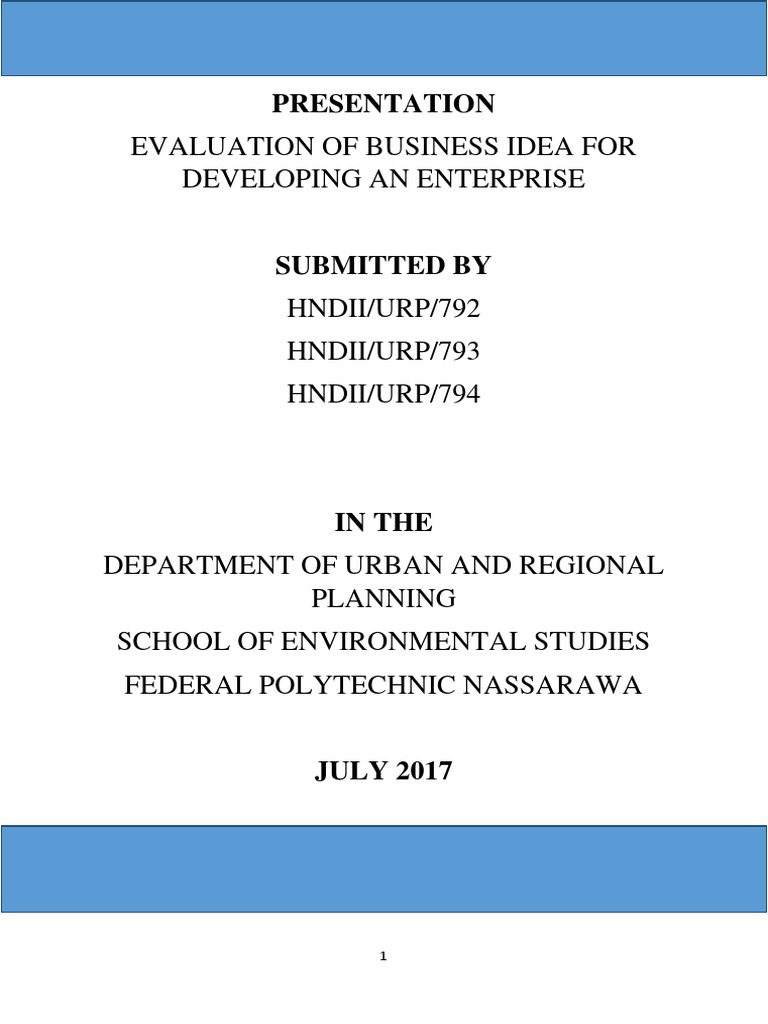 Business Idea Evaluation Guide | PDF | Net Present Value | Internal ...