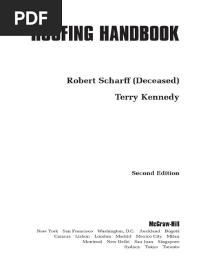 Roofing Handbook 2ed 2000 Scharff Kennedy Pdf Roof Industries
