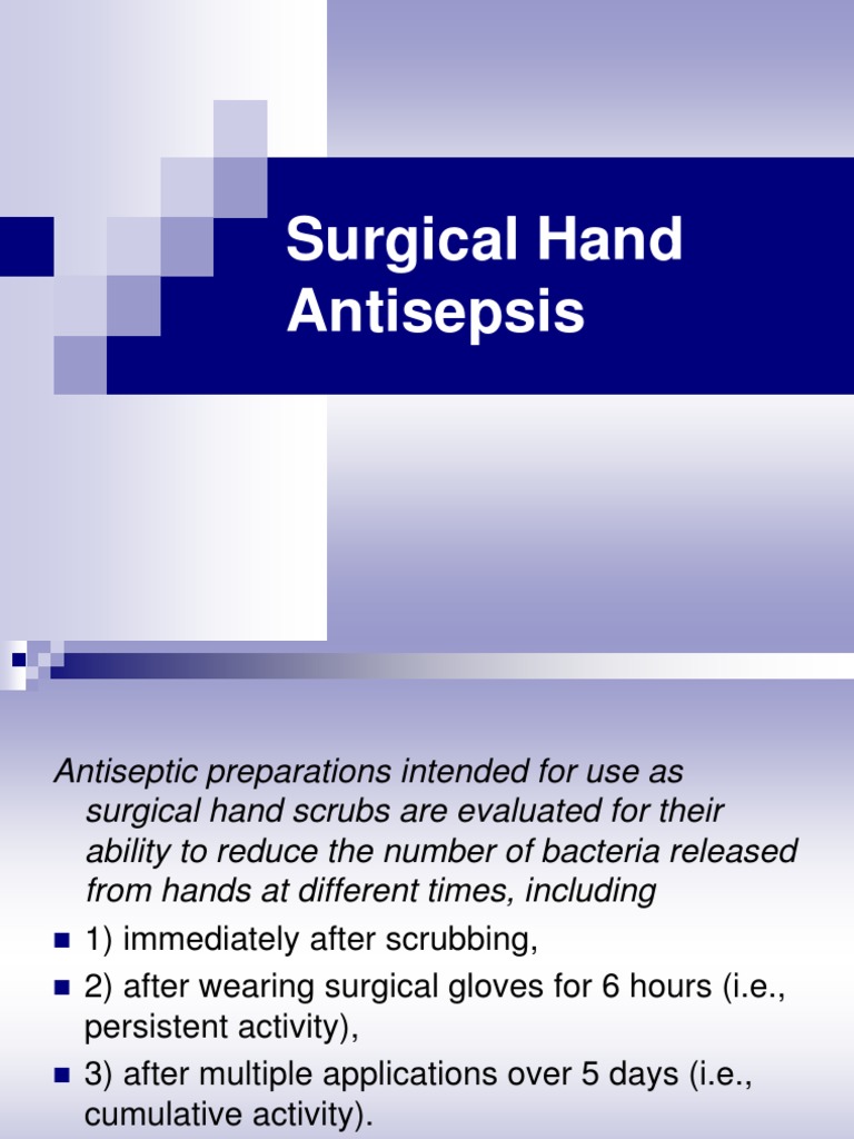 Surgical Hand Antisepsis | PDF | Hand Washing | Surgery