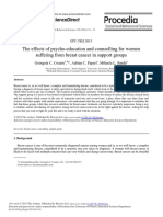 The Effects of Psycho-Education and Counselling For Women Suffering From Breast Cancer in Support Groups