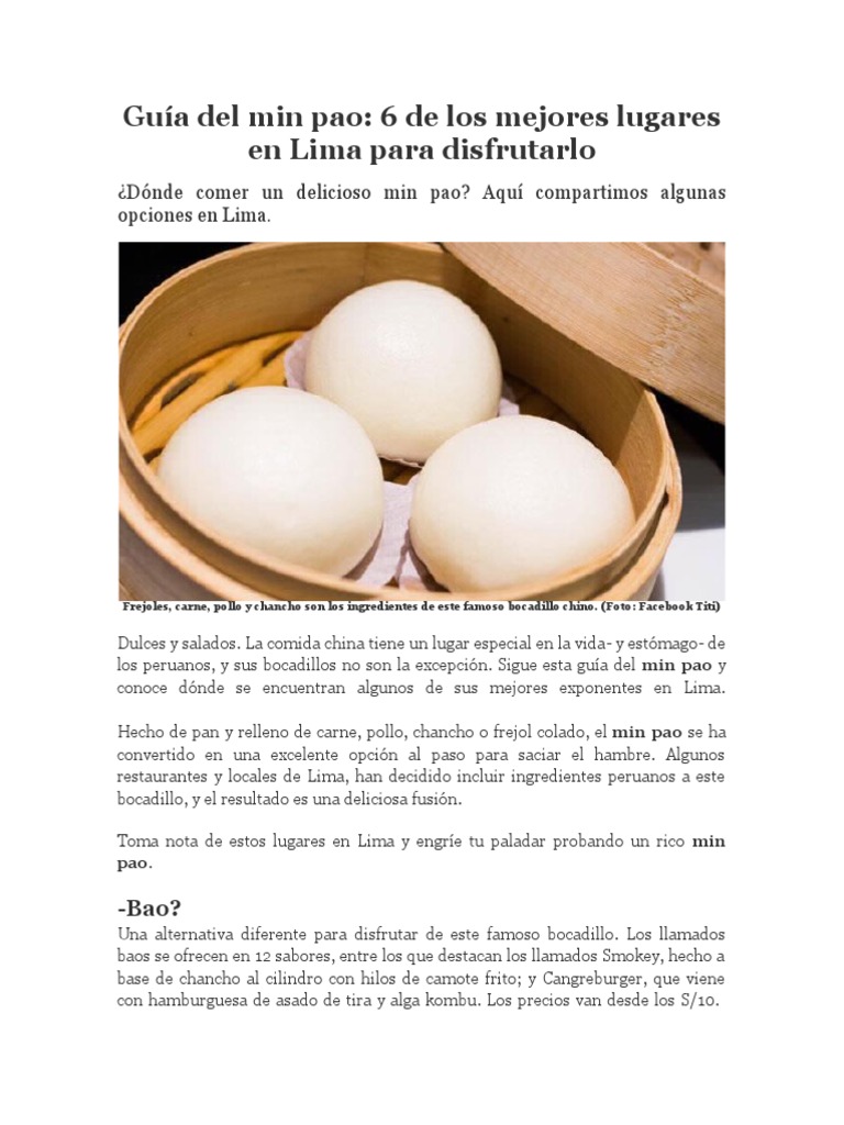 Min Pao - Guia de Lo Mejores Sitios | PDF | Productos animales | Muerte ...