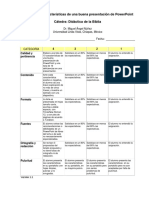 Rúbrica para Caracteristicas de Un Buen PowerPoint PDF