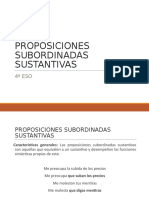 Proposiciones Subordinadas Sustantivas