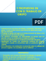 Sintesis y Propuestas en Relación Con El Trabajo en grupo en Univwersidades